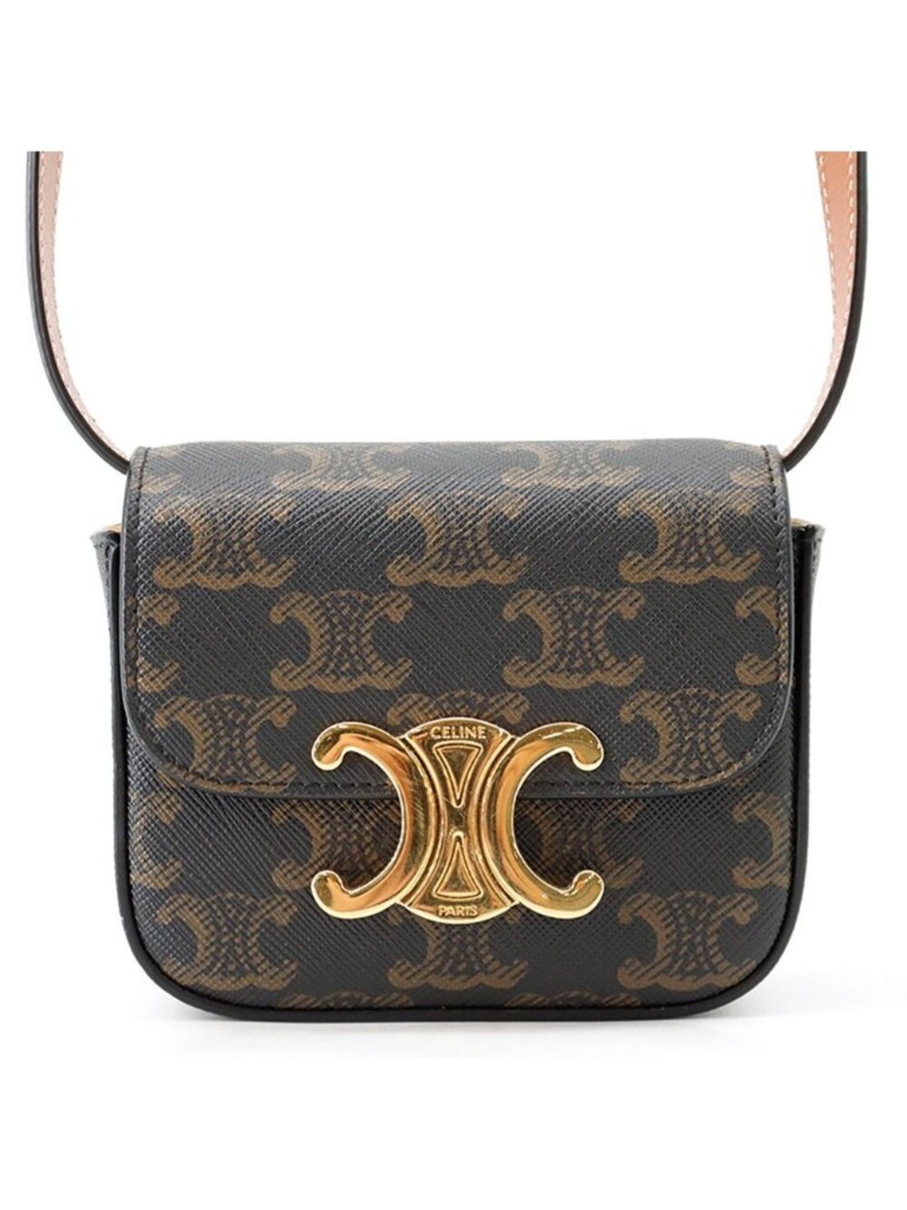 Celine Shoulder Bag Triomphe Mini Claude Leather